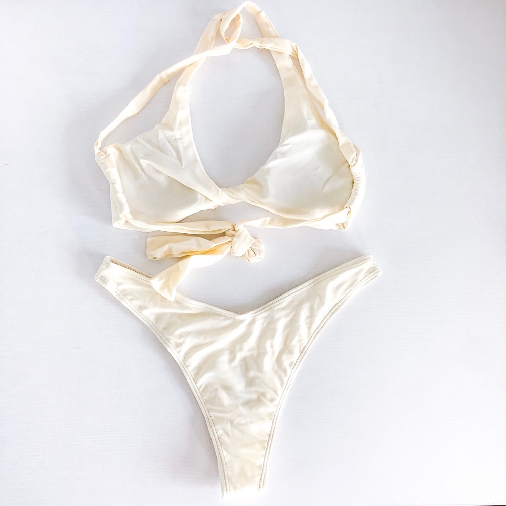 Aloha Cream Twist Top Bikini - Picture 6 of 7